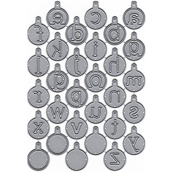 Wykrojnik - Memory Box - Cirque Alphabet Tags - bombki alfabet