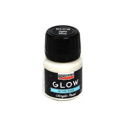 Farba akrylowa świecąca w ciemności Glow jasna niebieska 30 ml - Pentart