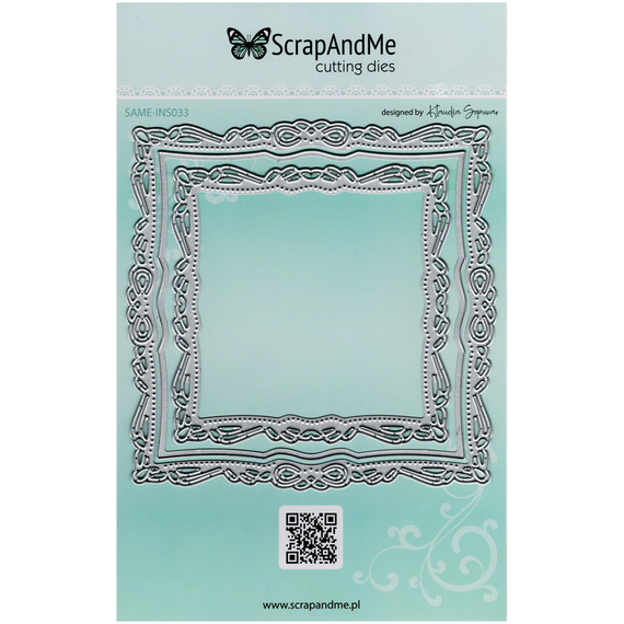 Wykrojnik do papieru - Scrapandme - tło kartki kwadratowej 033