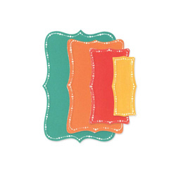 Wykrojnik Sizzix Framelits - Doris Dotted Top Note ramki z tłoczonym wzorem