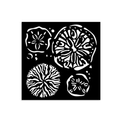 Szablon 3D 12x12cm Silent Sea gąbki - Stamperia