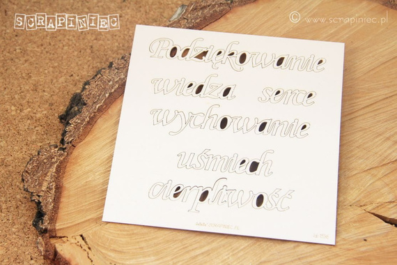 Tekturka - Wychowanie zestaw słów - Scrapiniec