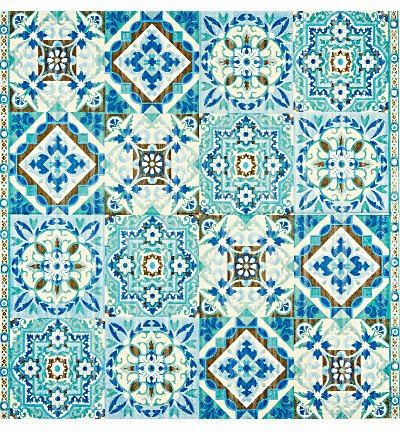 Serwetka 33x33cm - Tiles Green kafelki