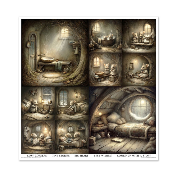 Zestaw papierów do scrapbookingu 30x30 - Mouse World - Home Sweet Home - Itd Collection