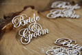 Tekturka - Bride and Groom - zestaw 4 napisów - Scrapiniec