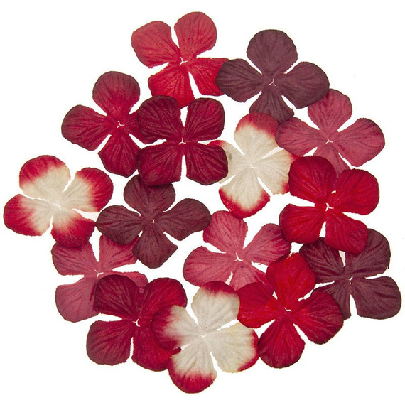 Hortensje - mix czerwony 25mm - 100szt