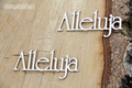 Tekturka - napis Alleluja 03 - 2szt Scrapiniec