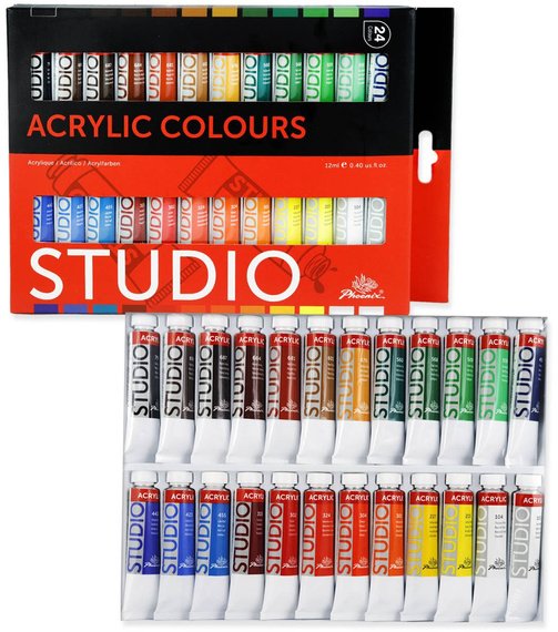 Zestaw farb akrylowych Phoenix 24x12 ml