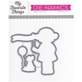 Wykrojnik + stempel - My Favorite Things - Birthday Buddies dziewczynka z chorągiewką
