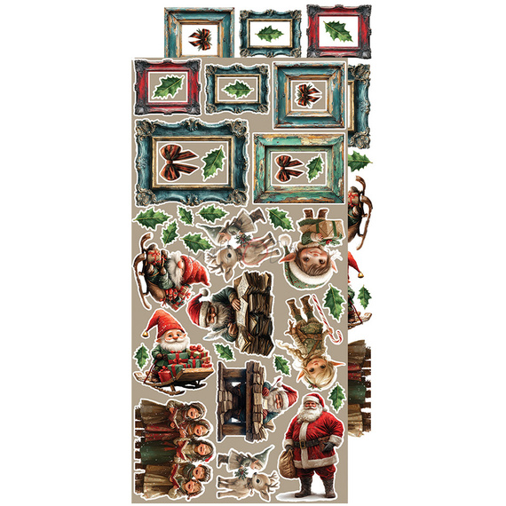 Zestaw dodatków do scrapbookingu - Craft o'clock - Oh Christmas Night - Flowers & More