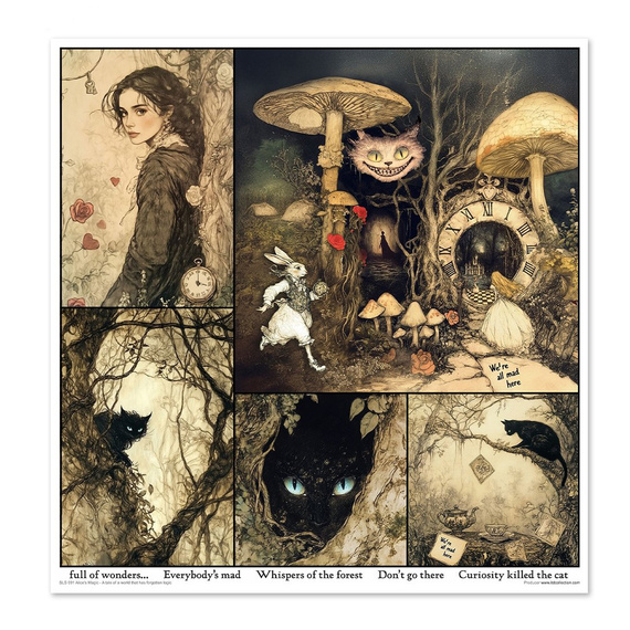 Zestaw papierów do scrapbookingu 30x30 - Alice's Magic 1 - Itd Collection