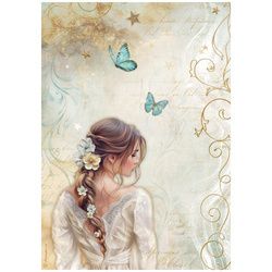 Papier ryżowy A4 - Stamperia - Masquerade Lady Butterfly kobieta motyle