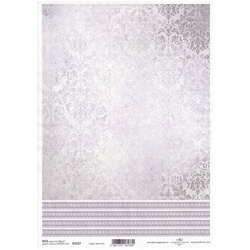 Papier ryżowy do decoupage A4 ITD-R2227 damask szlaczki