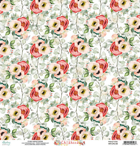 Papier do scrapbookingu 30x30 - Mintay - Childhood 05