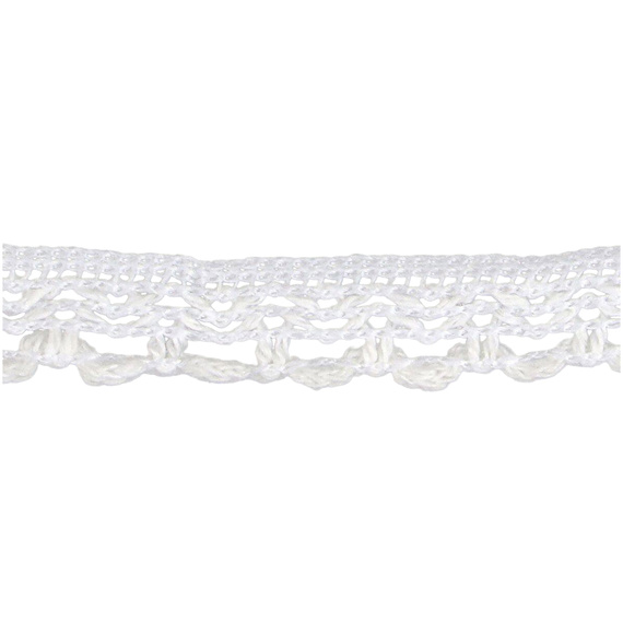 Koronka bawełniana biała 12mm x 3m