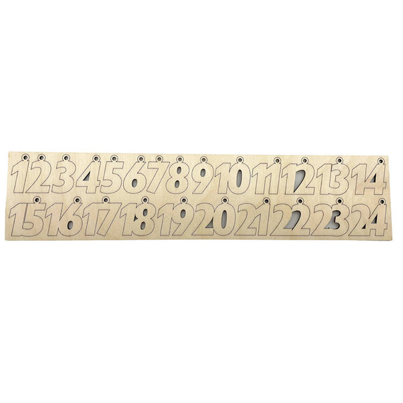 Cyferki do kalendarza adwentowego komplet 1-24