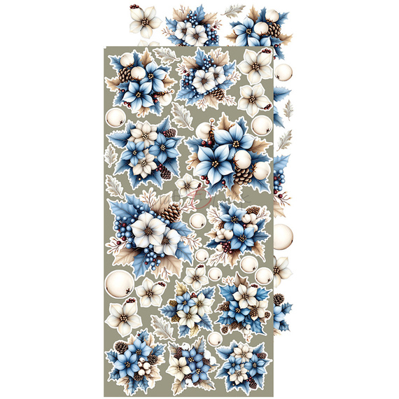 Zestaw dodatków do scrapbookingu - Craft o'clock - Jolly Season - Flowers & More