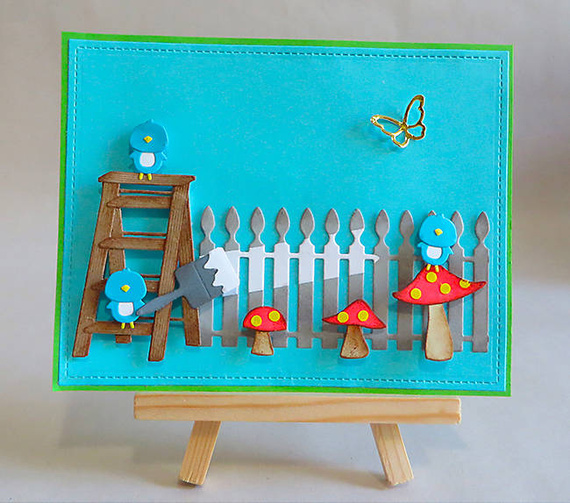 Wykrojnik - Poppystamps - Small Chickadee 1364 kurczaczek