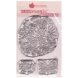 Stempel - Woodware - Butterfly Posy motyle