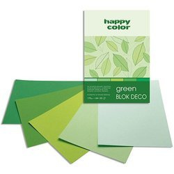 Blok Deco Green A4 170g 20ark - kolory zielone