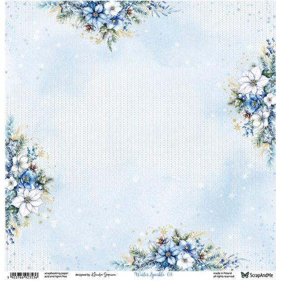 Papier do scrapbookingu 30x30 - ScrapAndMe - Winter Sparkle 03/04