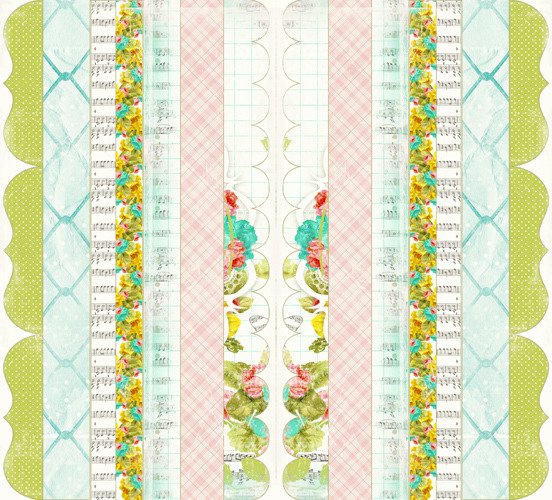 Papier do scrapbookingu 17x30 - TheScrapCake - My Private Happiness - Border