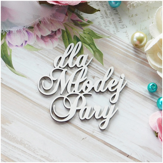 Tekturka - napis dla Młodej Pary - Kreatywna Pracownia