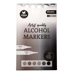 Markery alkoholowe dwustronne Greytones Essentials nr 37 - Studio Light - 6 szt.
