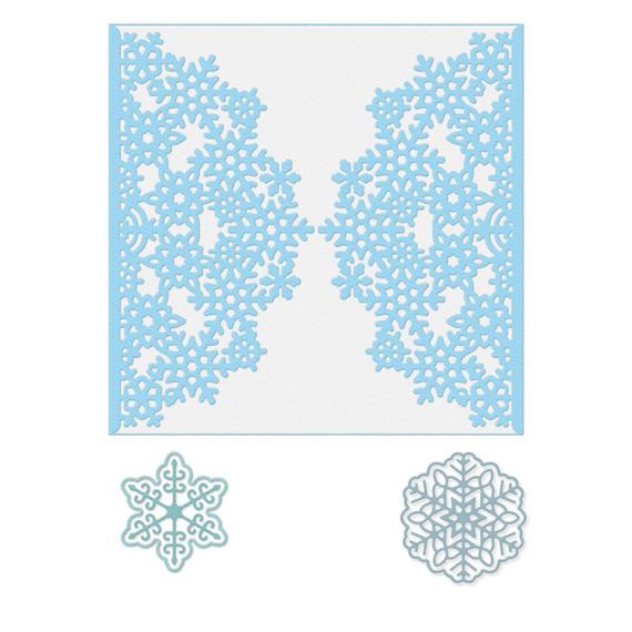 Wykrojnik - DPCraft - Śnieżynki i border brzegowy 4szt