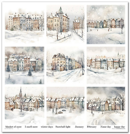 Zestaw papierów do scrapbookingu 30x30 - Itd Collection - Winter Fun