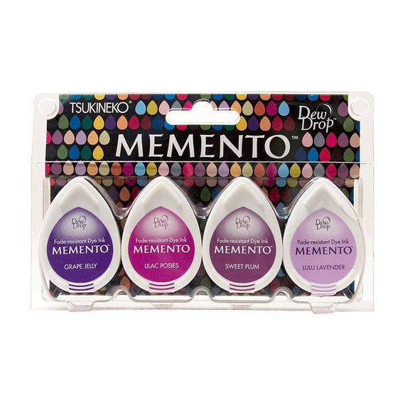 Tusze Memento Dew Drop - zestaw Juicy Purples - Tsukineko