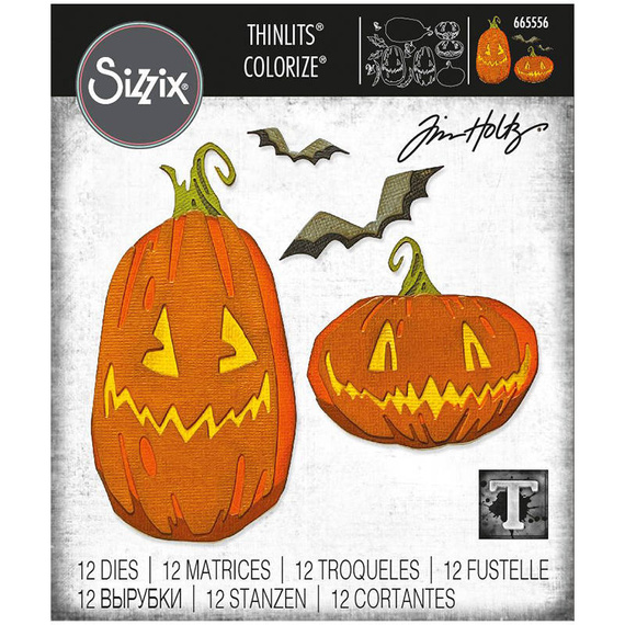 Wykrojnik Sizzix Thinlits - Pumpkin Patch, Colorize by Tim Holtz dynia