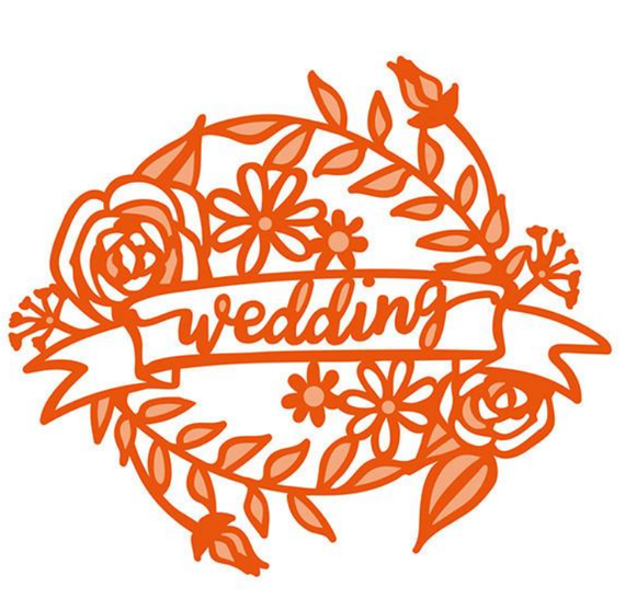 Wykrojnik - Tonic Studios - Wedding ramka z szarfą