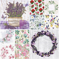 Zestaw kwiatowych serwetek do decoupage 33x33cm - 10szt