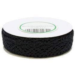 Koronka bawełniana czarna 20mm x 4,55m