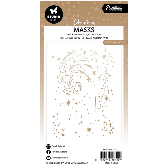 Maska mix media - StudioLight - Magical swirl