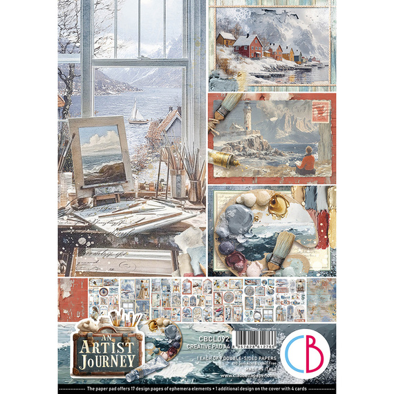 Zestaw papierów do scrapbookingu A4 - Ciao Bella - An artist journey