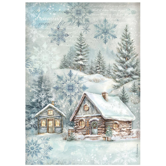 Papier ryżowy do decoupage A4 - The Owl's House - chatka - Stamperia
