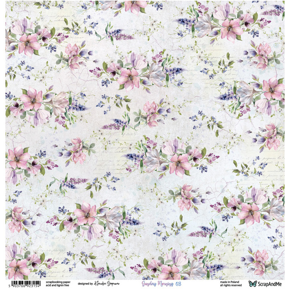 Papier do scrapbookingu 30x30 - ScrapAndMe - Sunday Morning 03/04