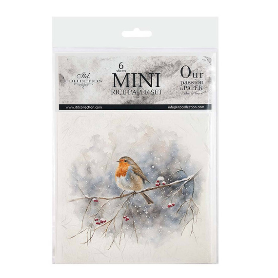 Zestaw papierów ryżowych - ptaszki na gałązce - RSM150 - Itd Collection