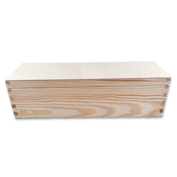 Drewniana skrzynka z pokrywą - baza do decoupage i rękodzieła 36×11×10 cm