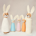 Figurki drewniane - pionek - peg doll 3szt