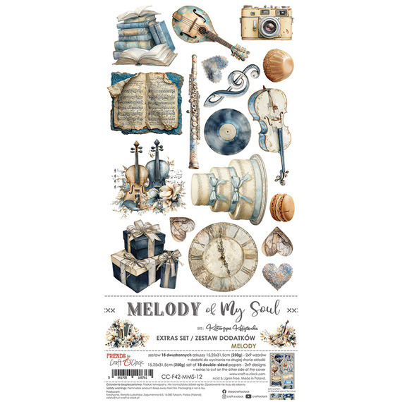 Zestaw dodatków do scrapbookingu - Craft o'clock - Melody of My Soul - Melody