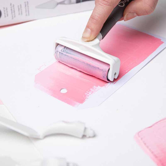 Zestaw narzędzi 3 w 1 - Sizzix wałek gumowy szpachelki