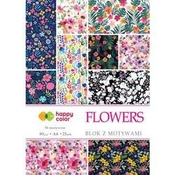 Blok z motywami Flowers A4