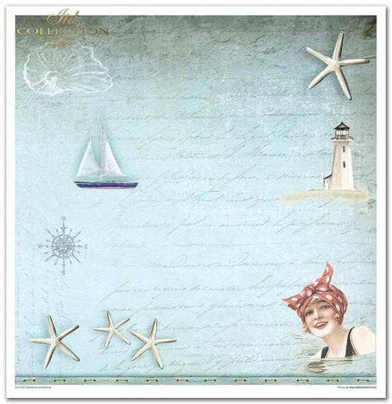 Zestaw papierów do scrapbookingu 30x30 - Seafaring adventure