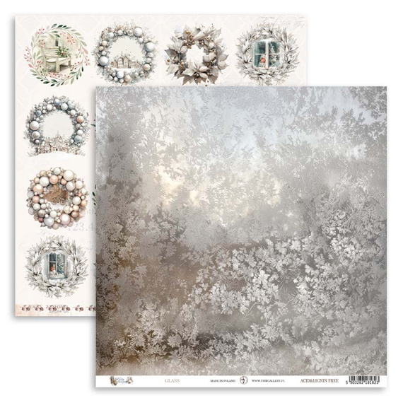 Papier do scrapbookingu 30x30 - UHK Gallery - White Whispers - Glass