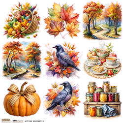 Naklejki papierowe - ScrapLove - Autumn Elements 2 - Jesienne elementy 2