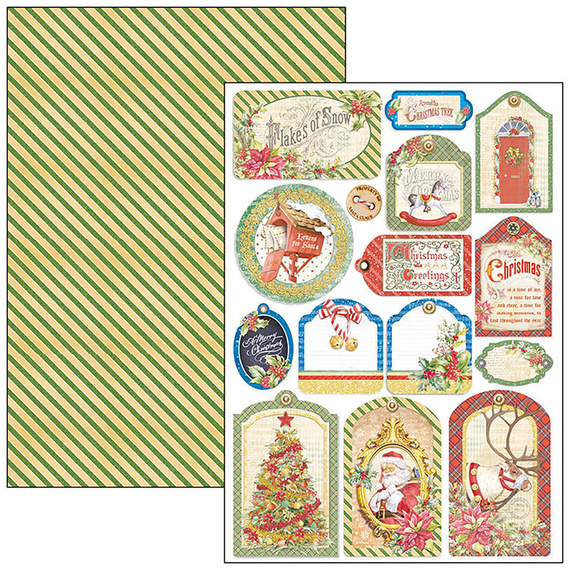 Zestaw papierów do scrapbookingu A4 - Ciao Bella - Dear santa