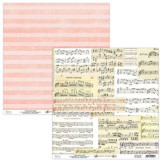 Papier do scrapbookingu 30x30 - Mintay - Music Garden 04